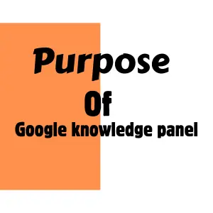 purpose of Google knowledge panel