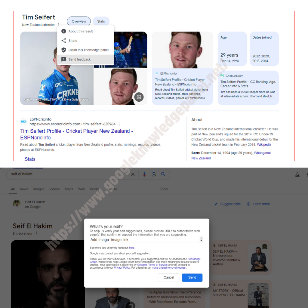 Importance of first image in Google Knowledge Panel